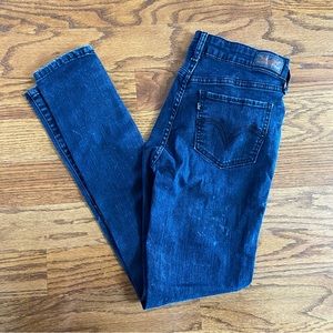 Levi’s 535 Legging Jeans, Dark Wash with Splatters